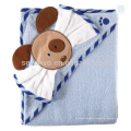 Baby Woven Kapuzenhandtuch mit Waschlappen, Blue Dog, 100% Baumwolle